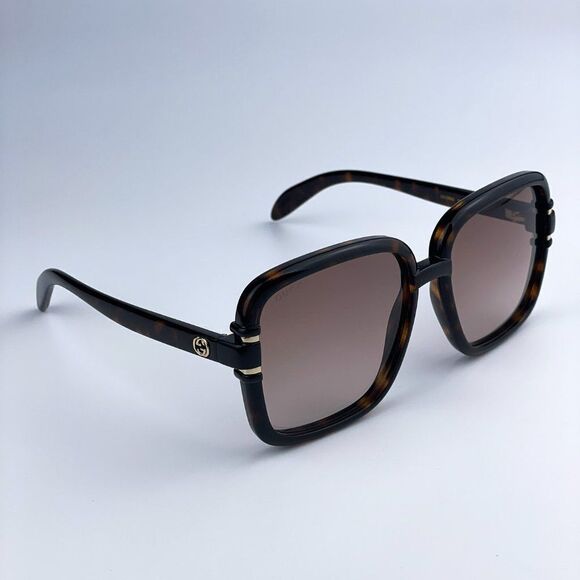 NEW Gucci GG1066S 002 Havana Brown Gradient Butterfly Women Sunglasses - Picture 6 of 13